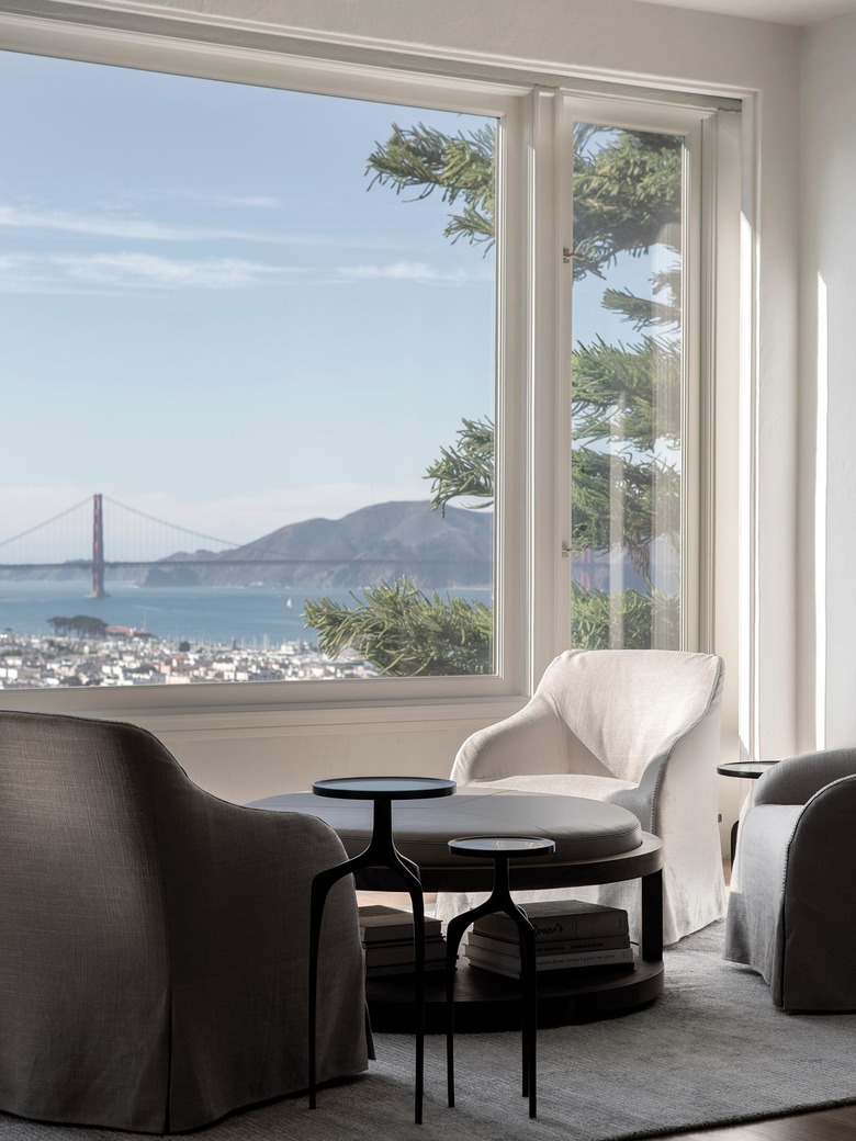 white minimalist living room