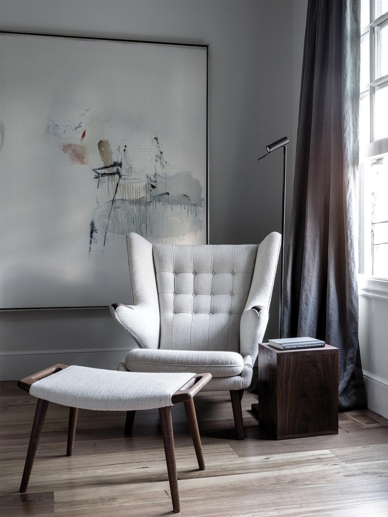 white armchair