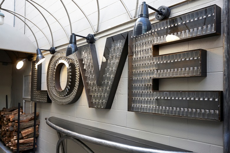 Love and Salt shaker sign.