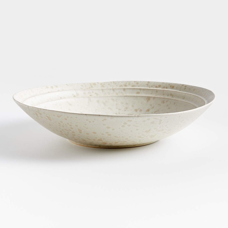 Off-white serving bowl on a white background