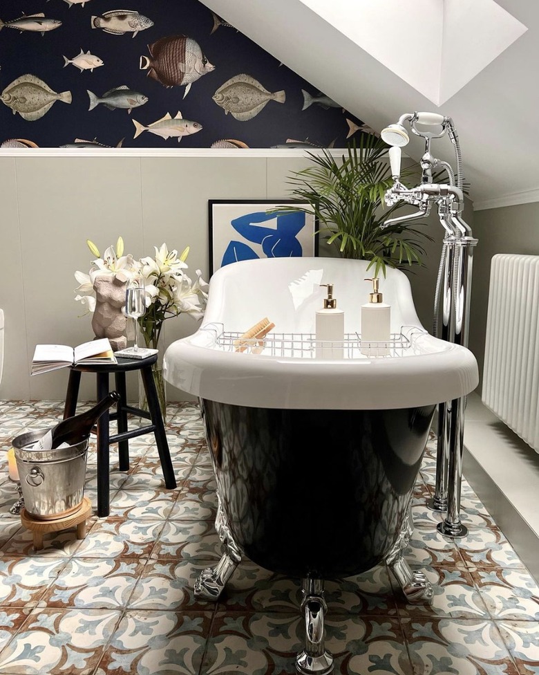 attic bathroom ideas with clawfoot tub