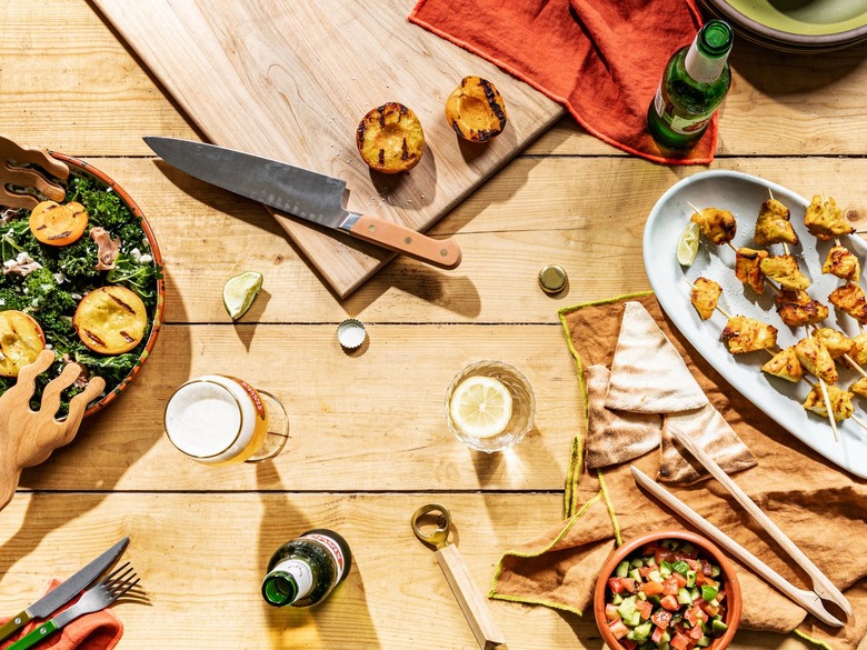 stylish backyard barbecue