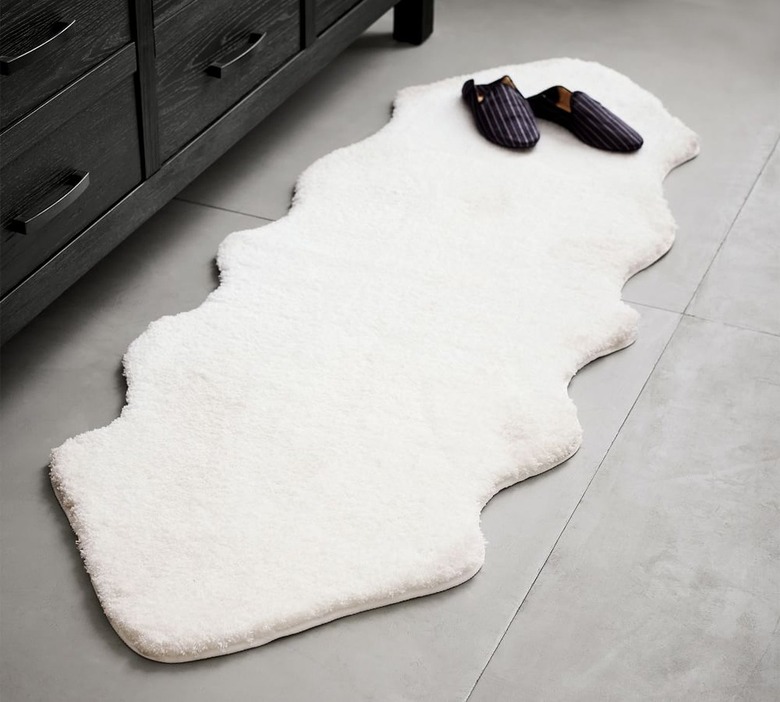 faux hide bath mat