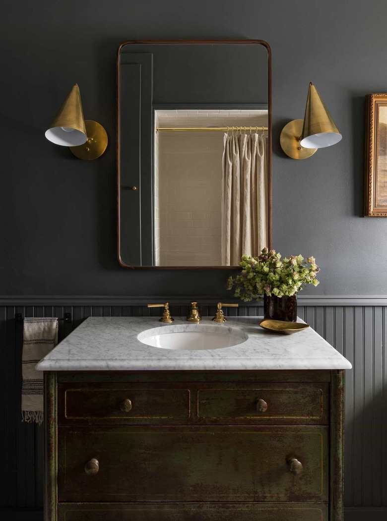 charcoal gray bathroom color idea