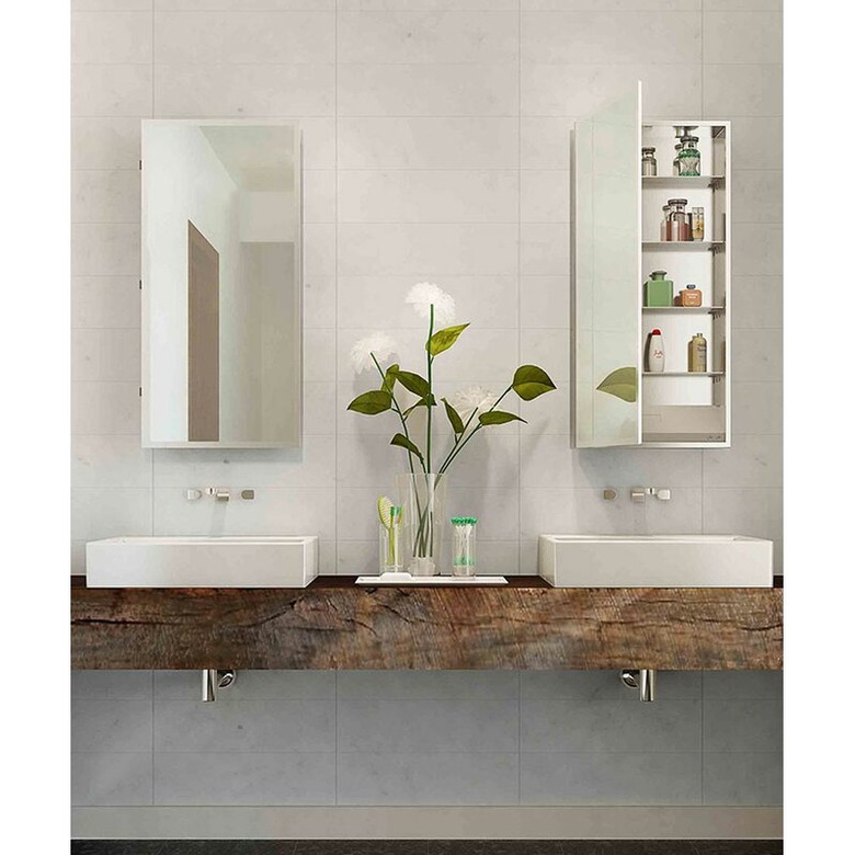 bathroom medicine cabinet with LED lights