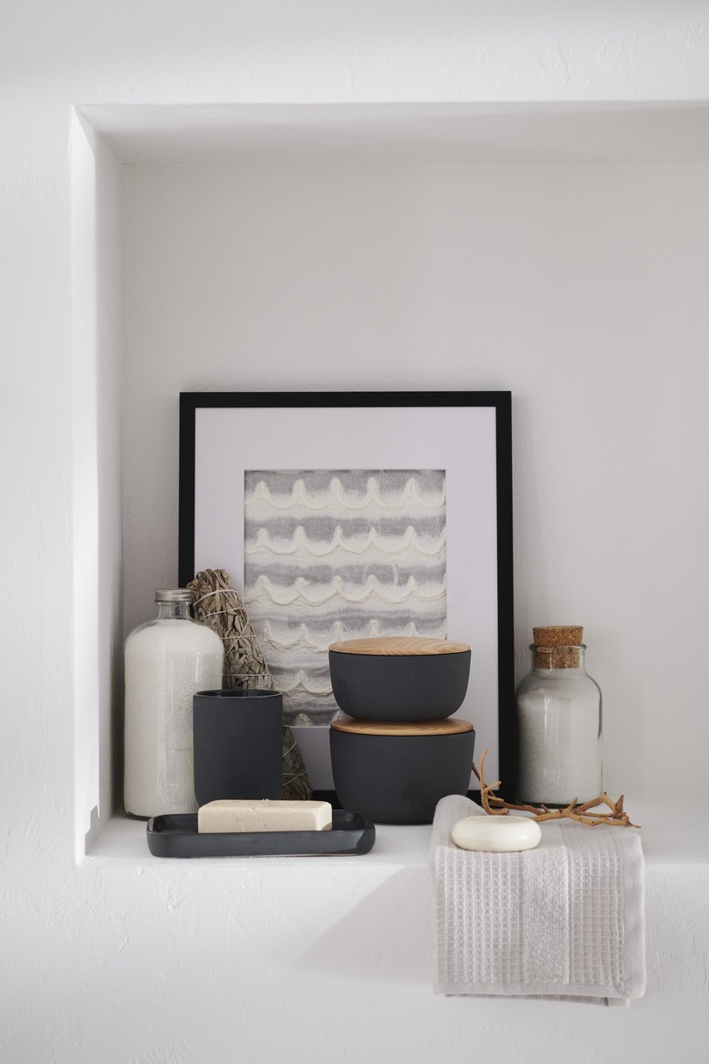 matte gray bathroom essentials