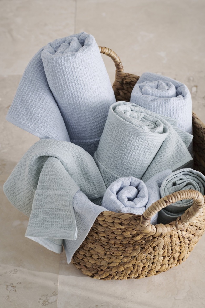 pastel blue towels