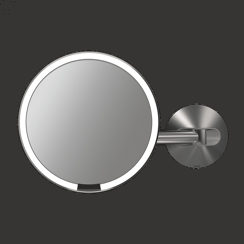 Wall-mount lighted mirror