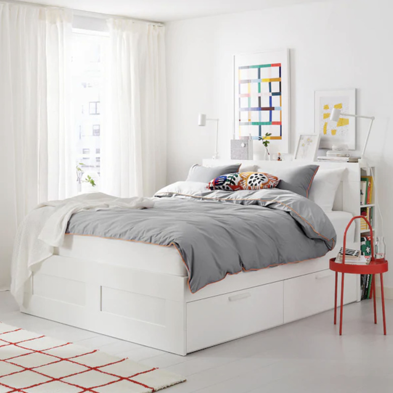Ikea Brimnes Bedframe with Storage and Headboard