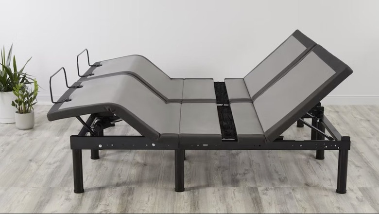 adjustable bed frame with plants