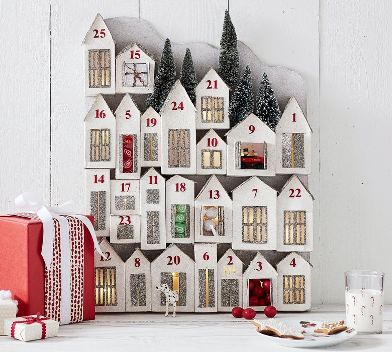 Pottery Barn Light Up Glitter Houses Advent Calendar