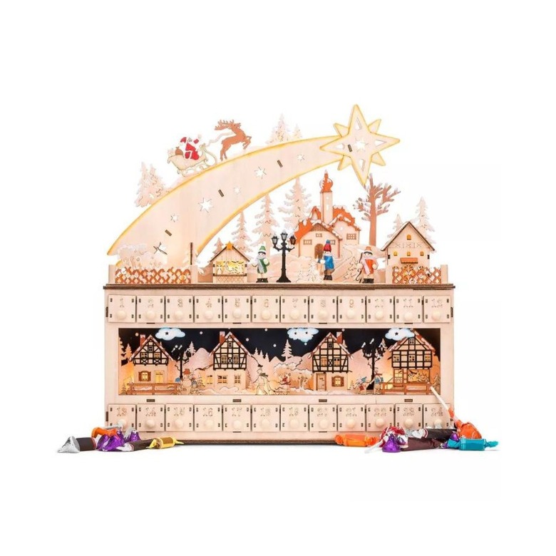Best Choice Products Wooden Christmas Advent Calendar