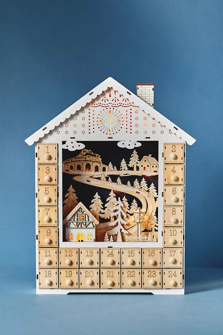 Anthropologie Hans Village Light-Up Advent Calendar