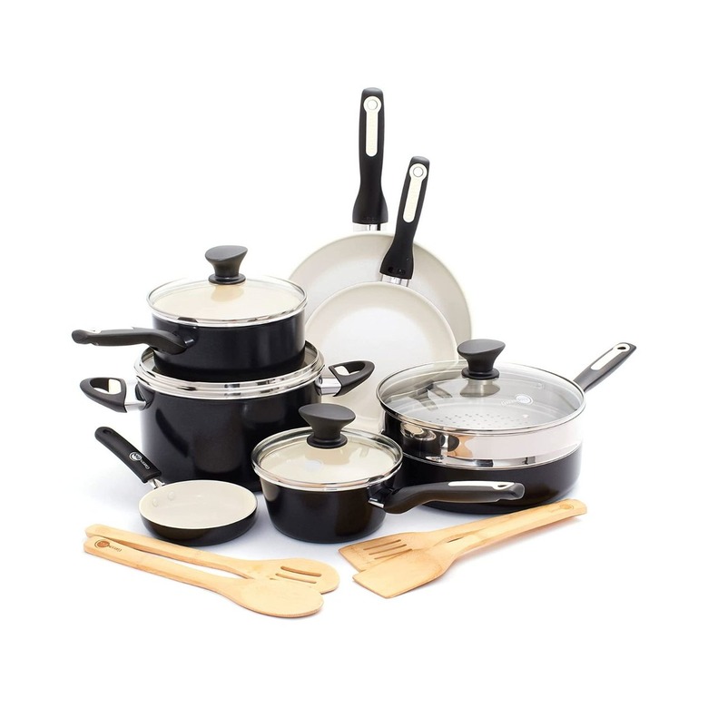 GreenPan Rio Healthy Ceramic Nonstick 16-Piece Cookware Set