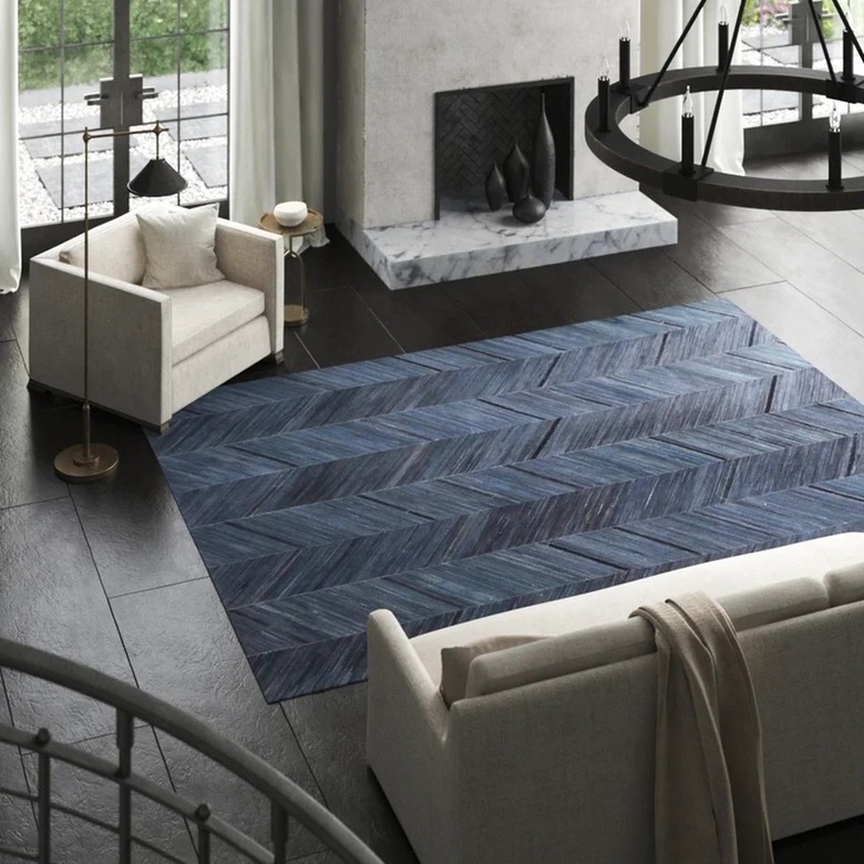 cowhide chevron rug