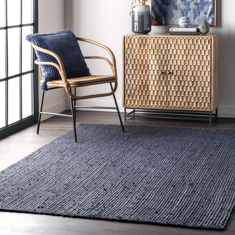 blue jute rug