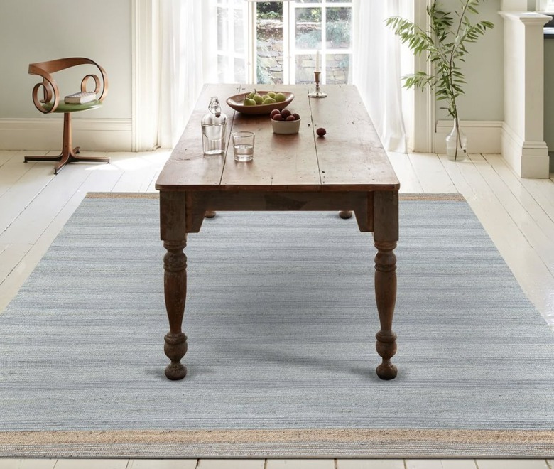 jute rug in living room