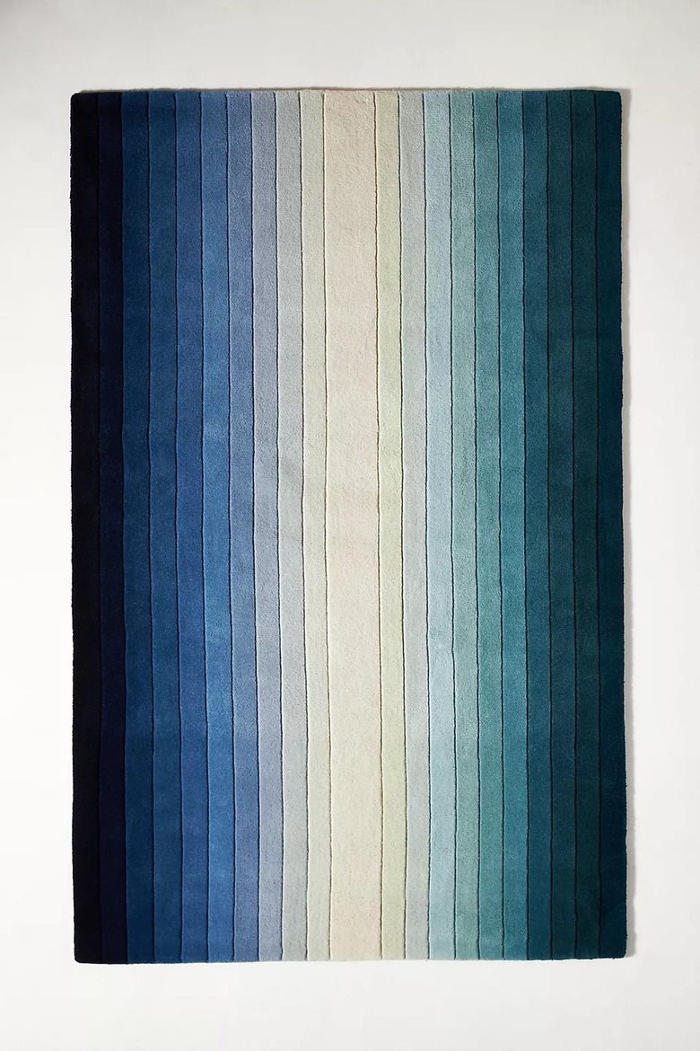 gradient blue rug