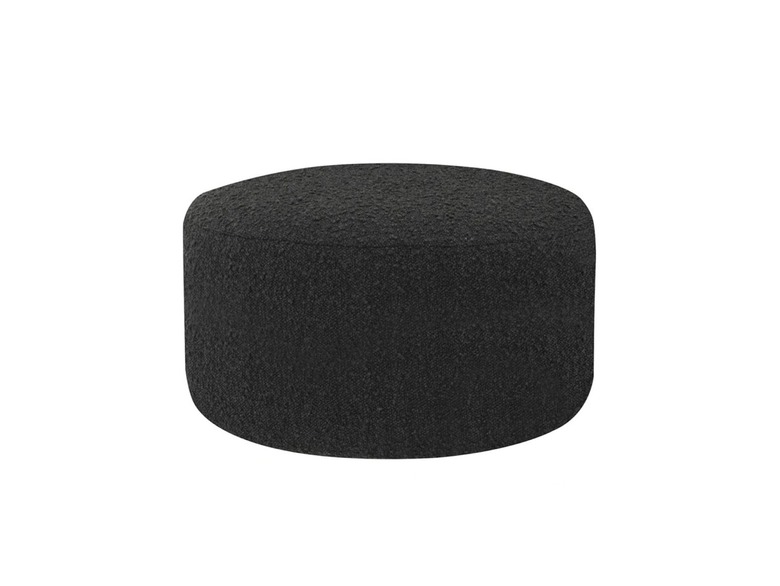 black boucle pouf