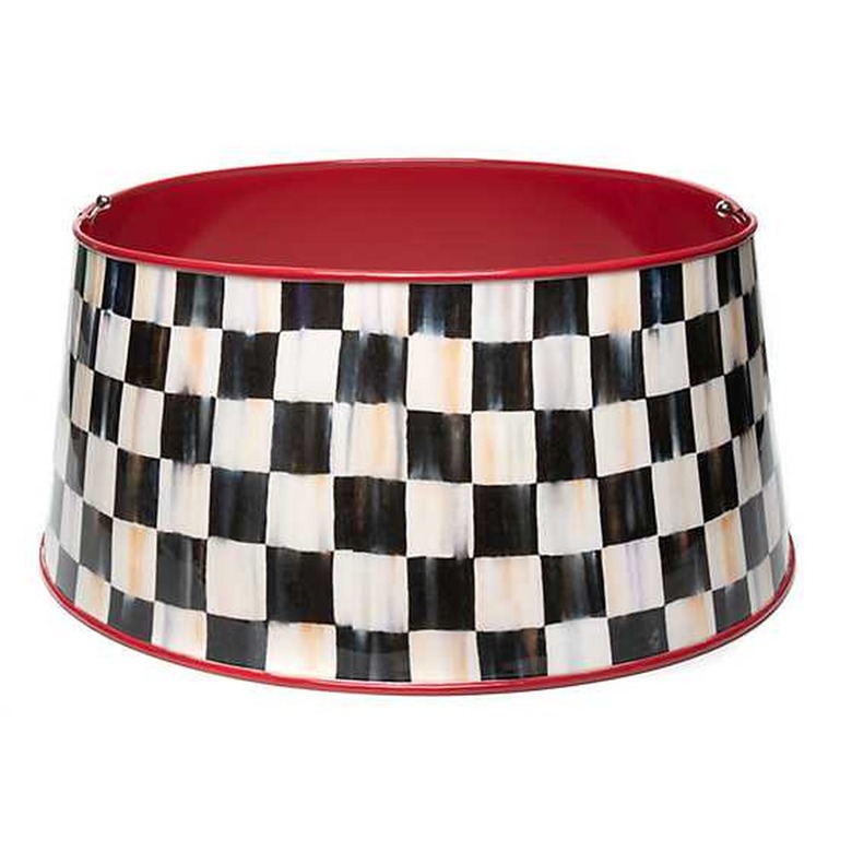 Mackenzie-Childs checkerboard Christmas tree collar