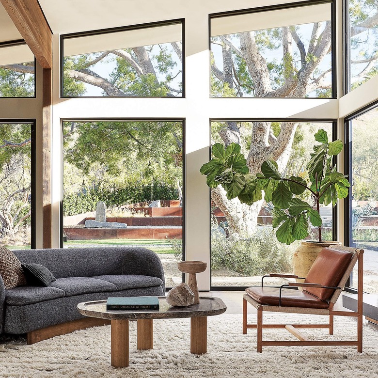 CB2 Muir Woven Curved Sofa