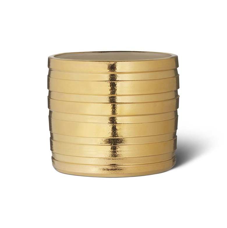 Gold Cylinder Planter