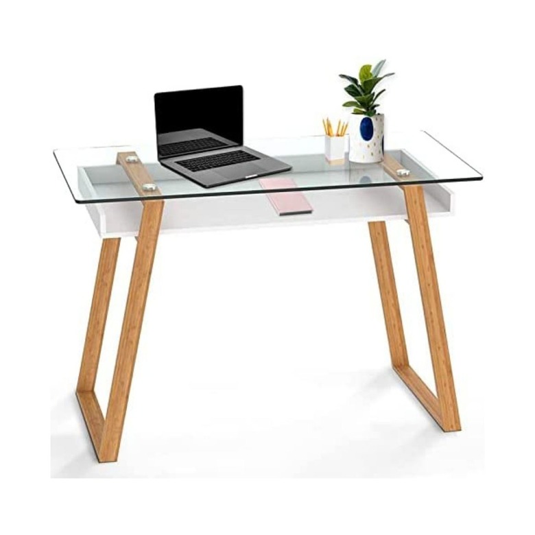 bonVIVO Small Glass Desk