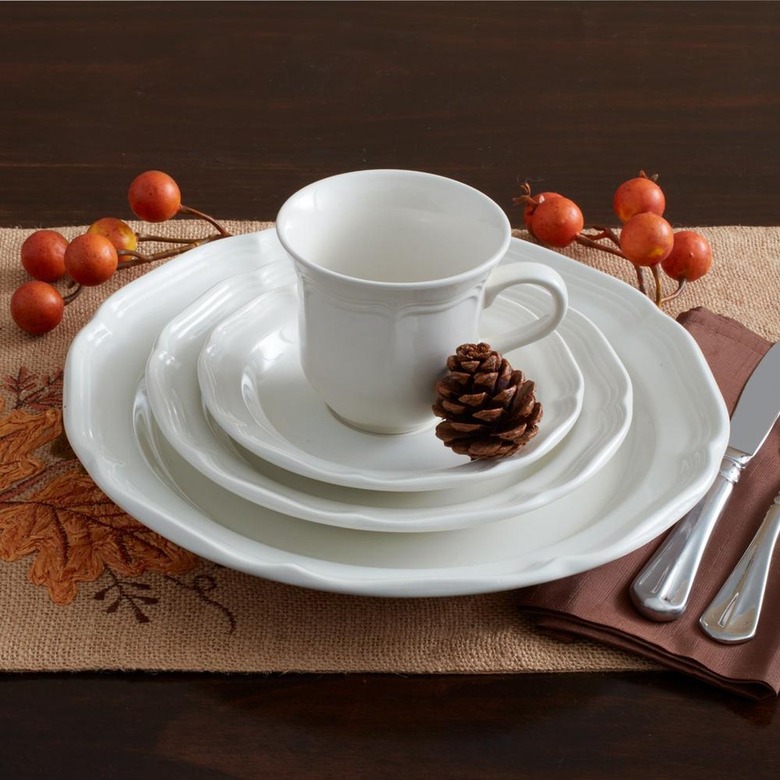 white place setting