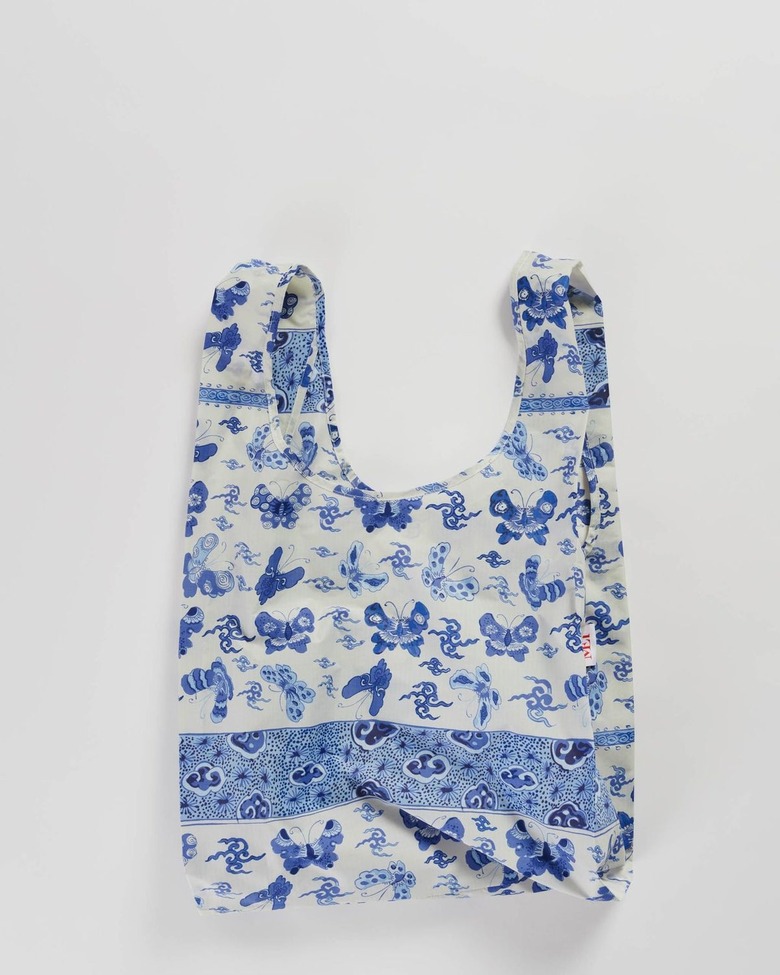 Baggu Standard Blue And White Butterfly Vase