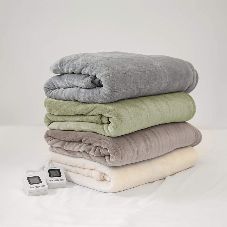 stacked heated blankets