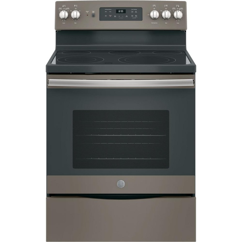 bronze stainless steel flat top electric stove