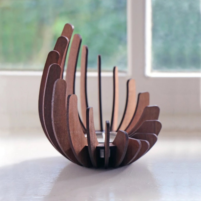 Surrey Woodsmiths Walnut Candleholder