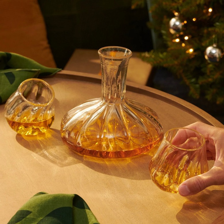 Pretentious Beer Glass Blown Glass Decanter Set