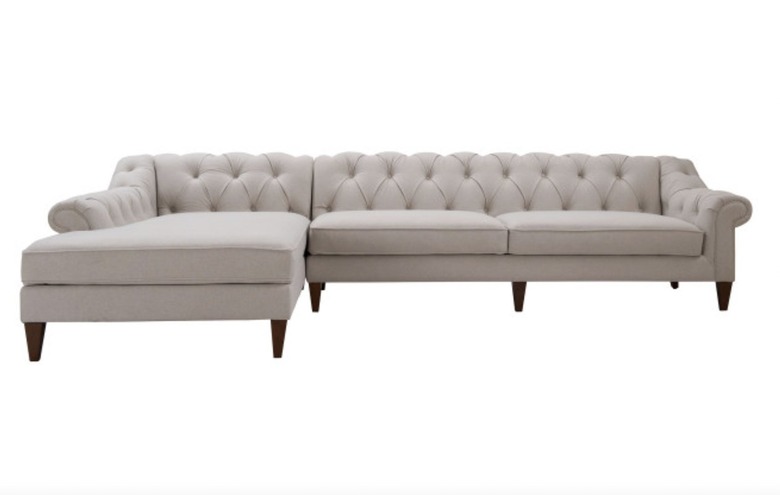 Tufted sectional sofa