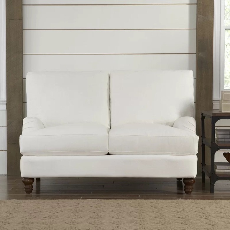 White loveseat