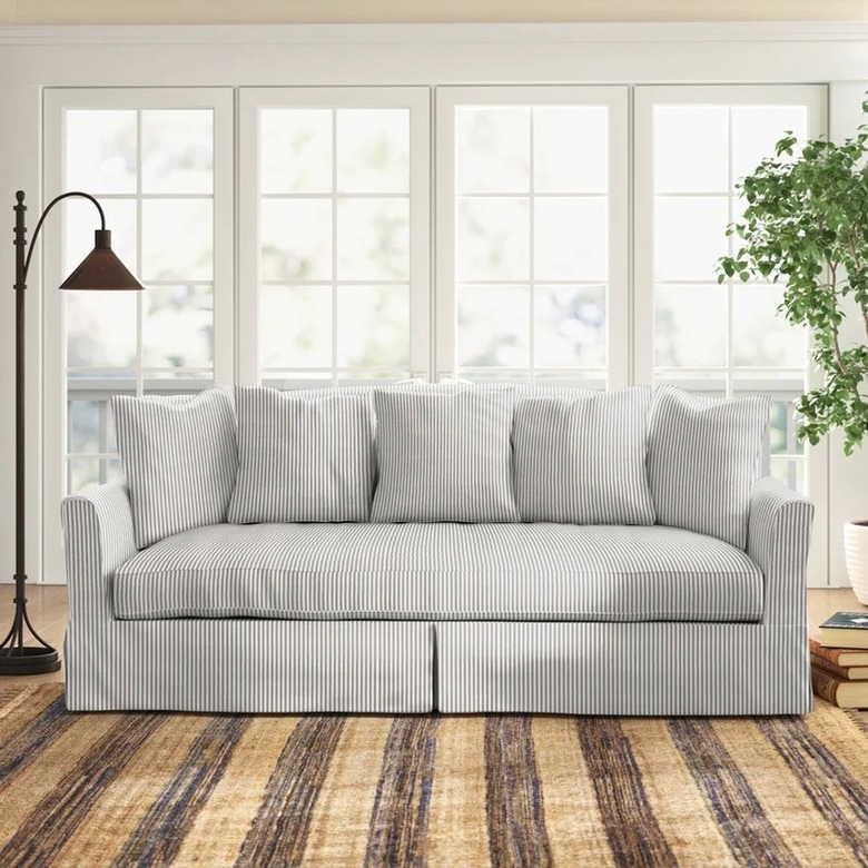 Striped sofa