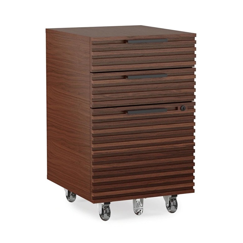 dark brown file cabinet