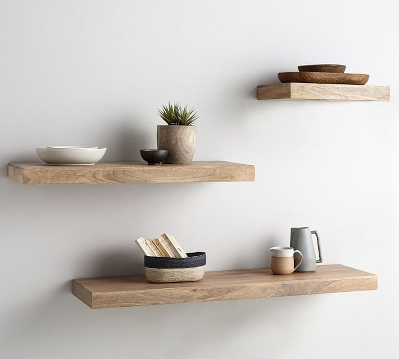 Pottery Barn Brighton Floating Wood Shelves