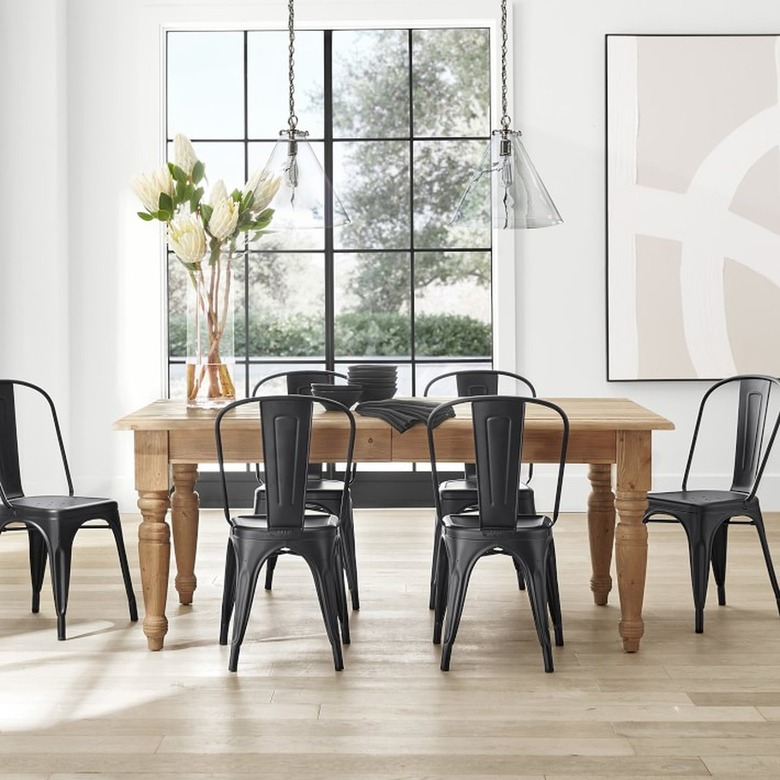 hand-built dining table