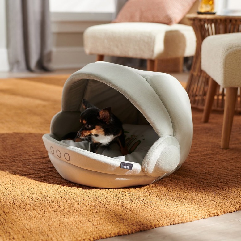 Chewy Star Wars The Mandalorian Grogu Pram Covered Cat & Dog Bed