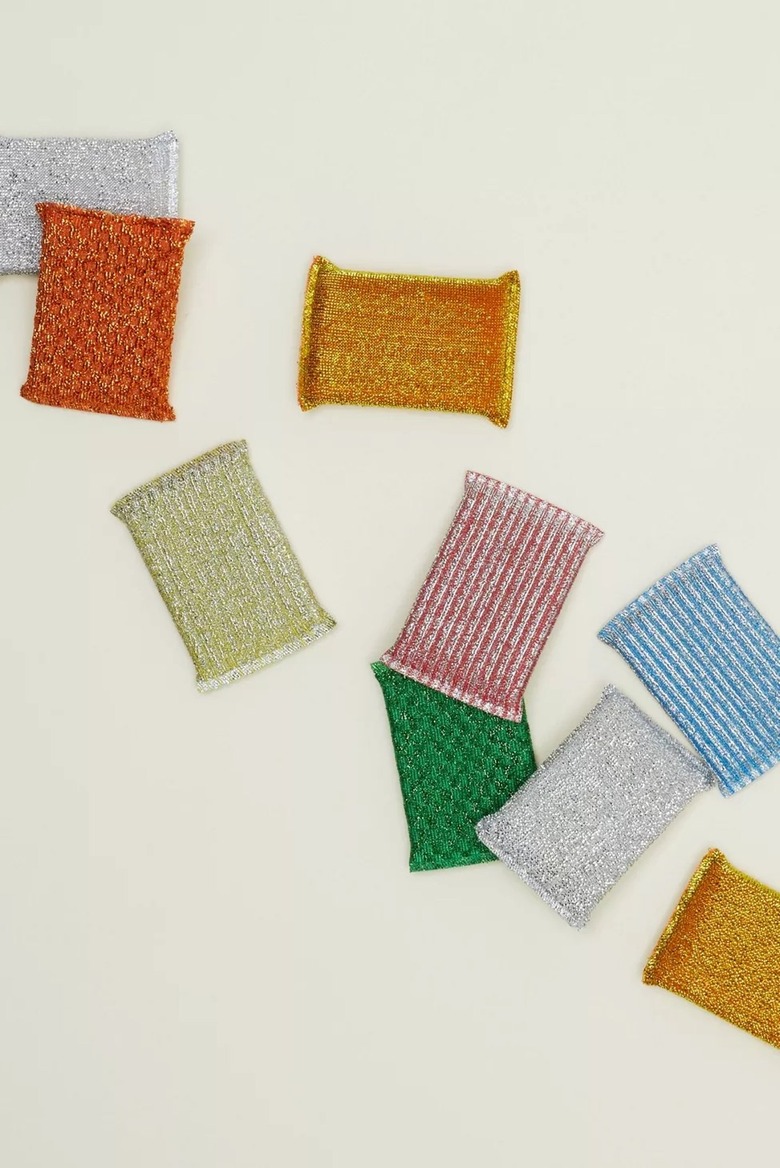 colorful scrubbing sponges