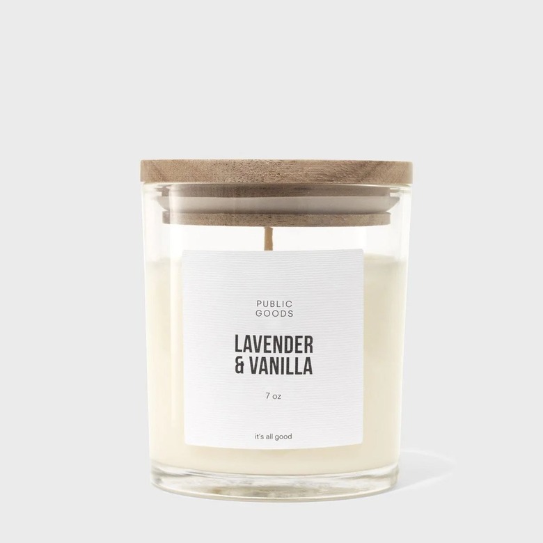 lavender and vanilla candle