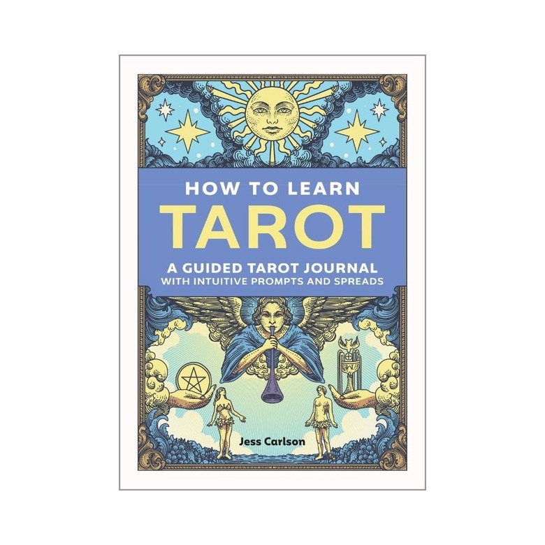 journal with white and yellow text