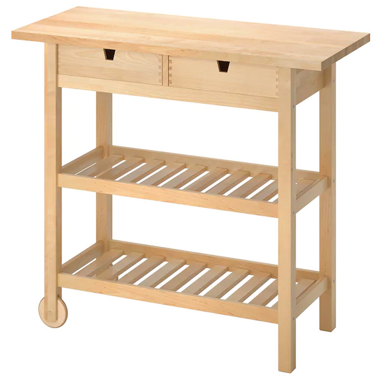 wood kitchen cart