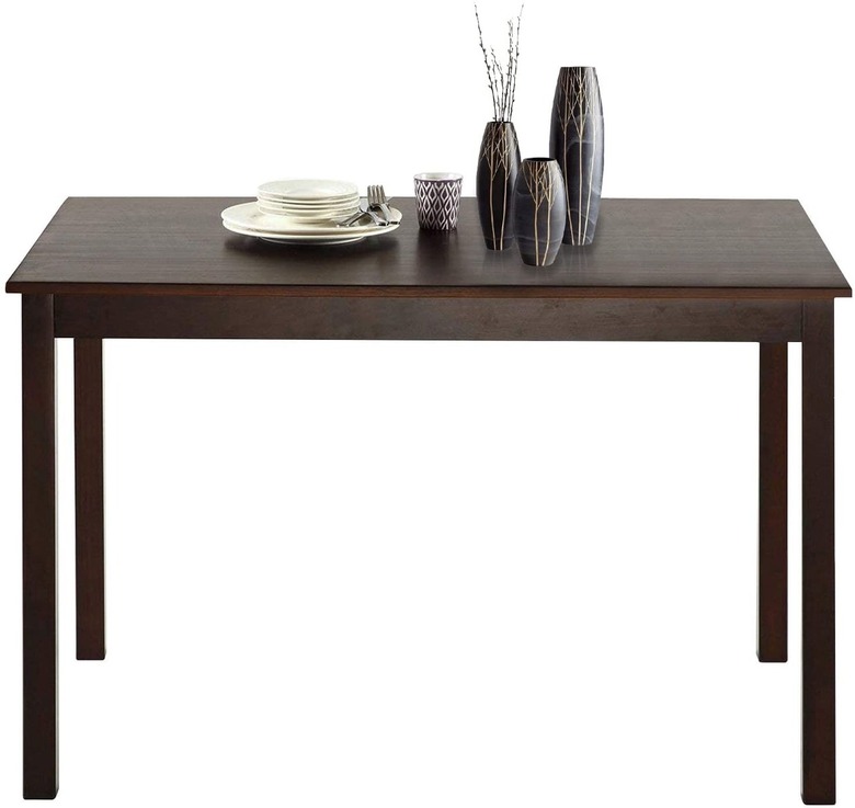 dark wood dining table