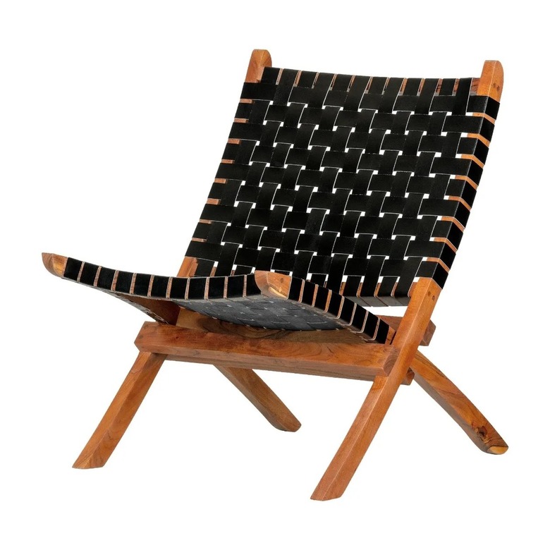leather woven chair