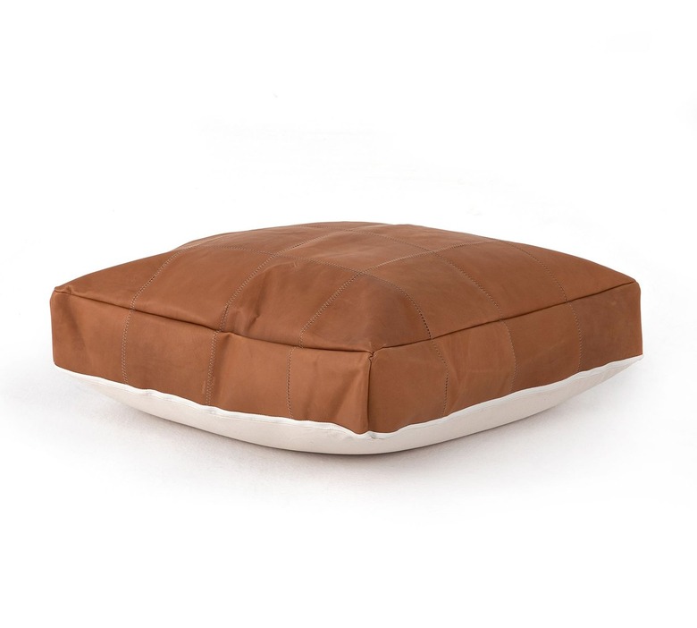leather plush floor cushion