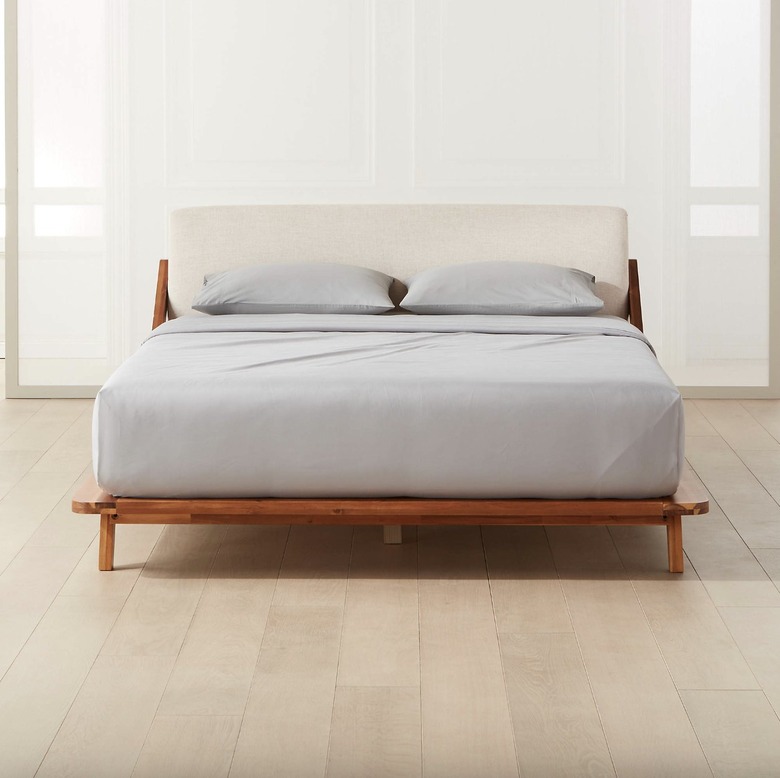CB2 Drommen Acacia Wood Queen Bed