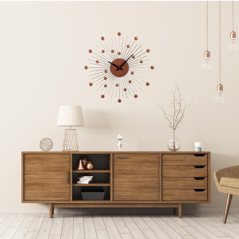 wayfair wall clock midcentury modern decor