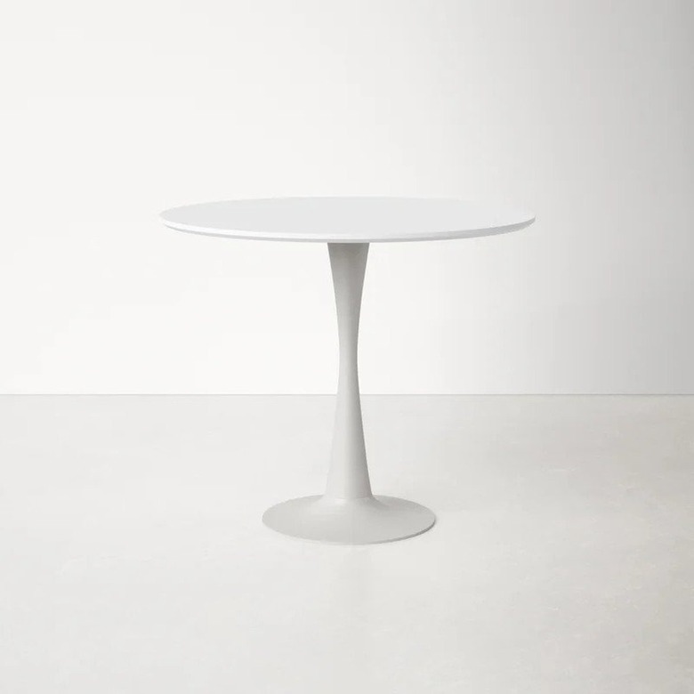 Small white tulip table